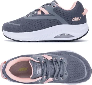 Womens Wide Toe Box Shoes Arch Support Walking Shoes Orthotic Wide Air Tennis Sneakers for Plantar Fasciitis