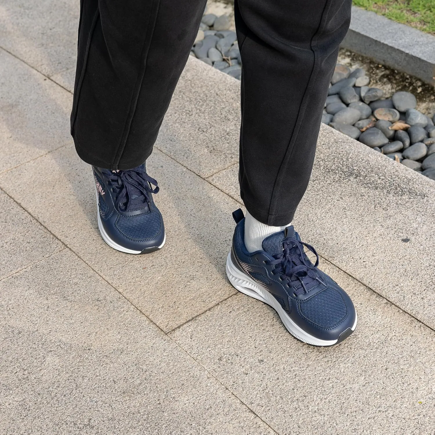 Women's Wide Toe Box Walking Shoes with Arch Support Wide Air Tennis Sneakers Orthotic Plantar Fasciitis Shoes