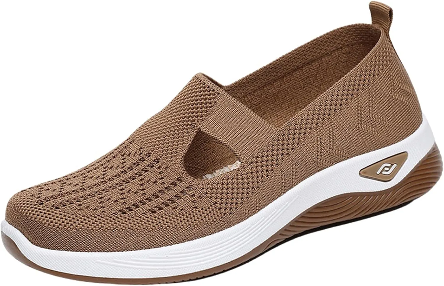 Women's Woven Orthopedic Breathable Soft Shoes Ortho Walking Non-Slip Arch Support Walking Slip on Shoes Comfort Casual Running Diabetic Foam Sneakers Mesh Up Running Going Out Flat Sneaker