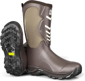 WOVENPAK Rubber Boots for Men, Mens Boots Waterproof Insulated Hunting Boots with Steel Shank, Neoprene Rubber Work Mud Boots Outdoor All Season, Size 6-13