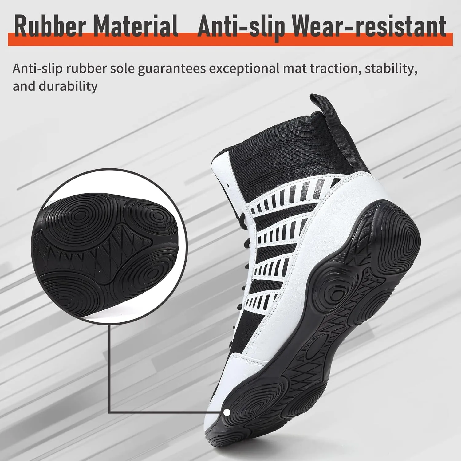 Wrestling Shoes Boxing Shoes for Men Pro Wrestling Boots High Top Fitness Weightlifting Powerlifting Shoes