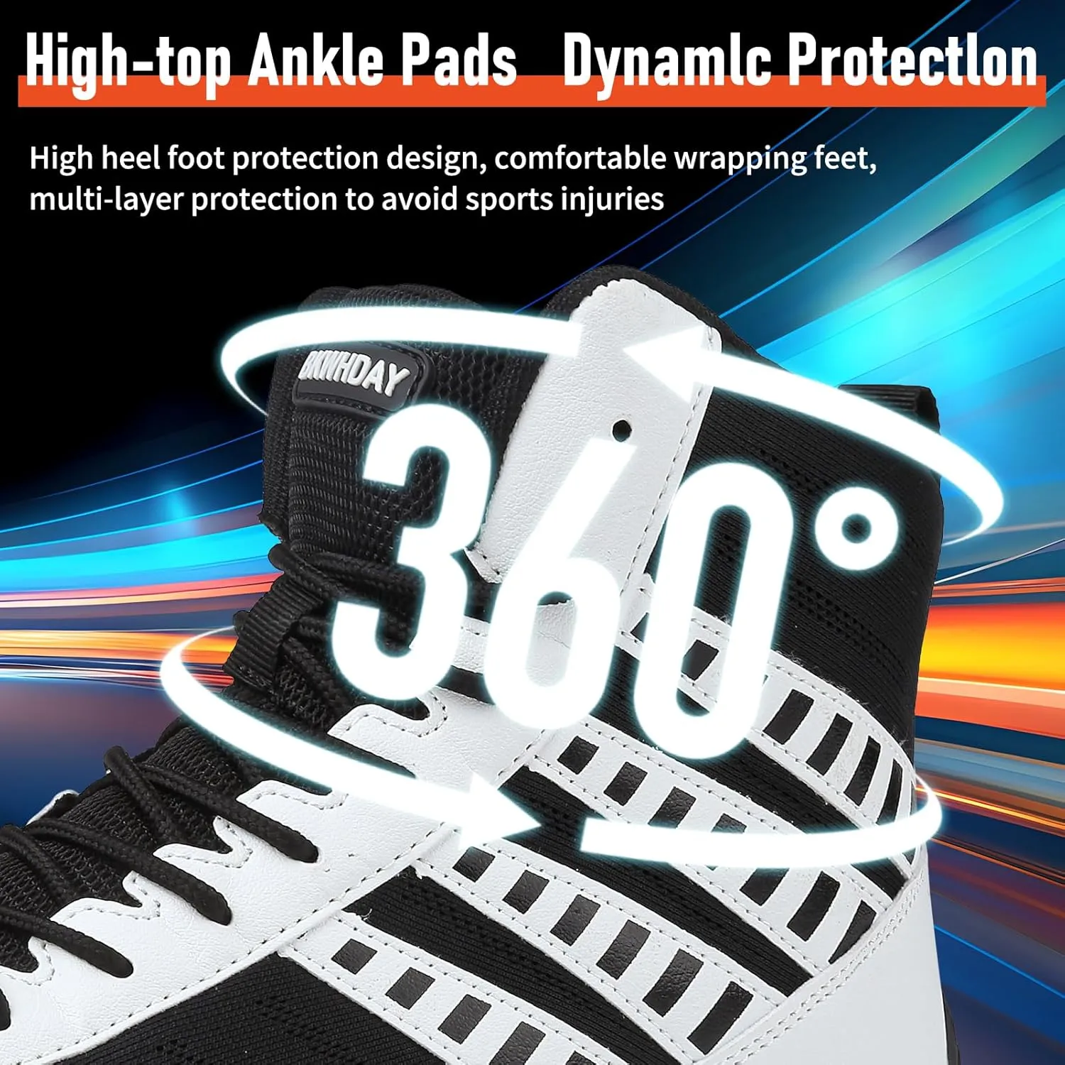 Wrestling Shoes Boxing Shoes for Men Pro Wrestling Boots High Top Fitness Weightlifting Powerlifting Shoes