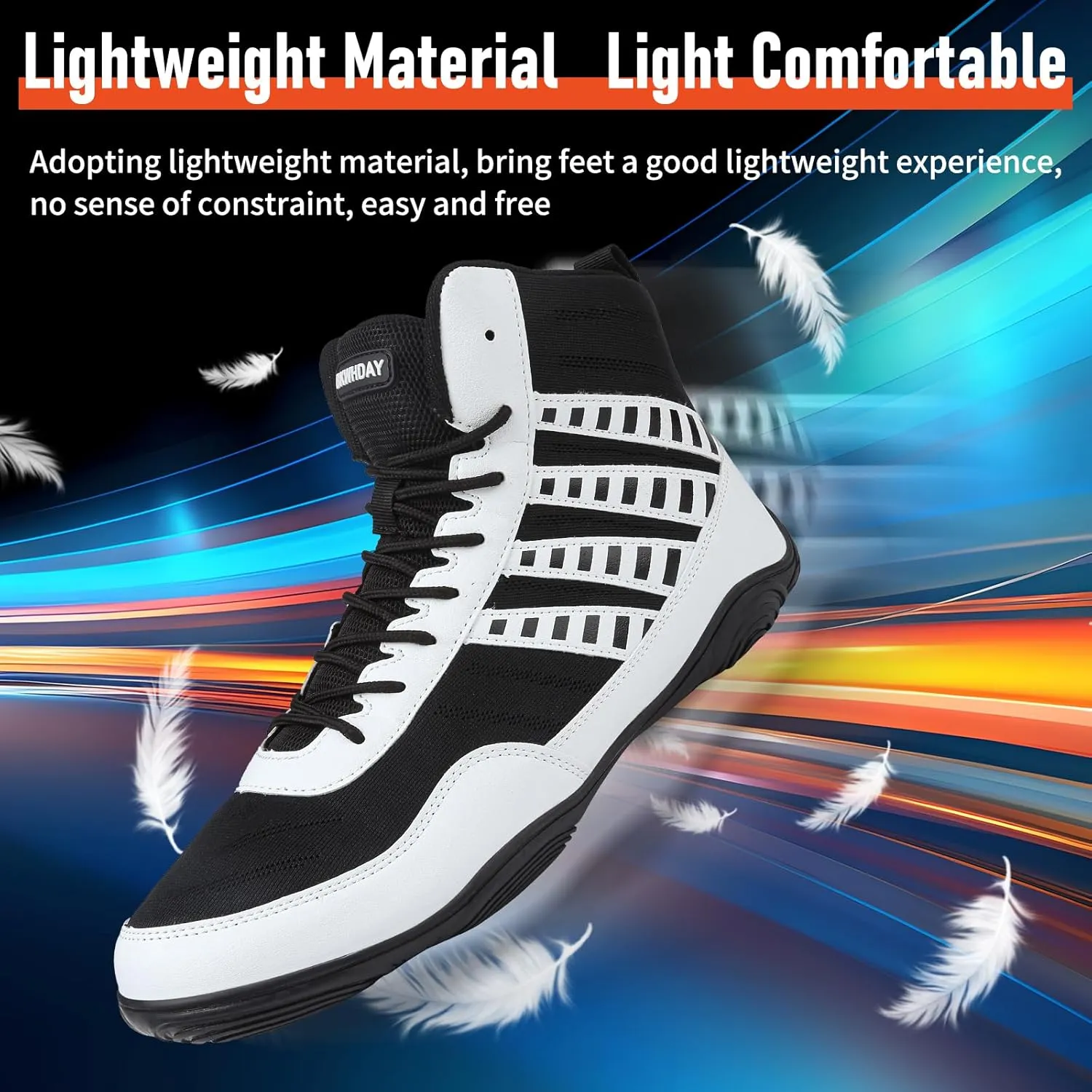 Wrestling Shoes Boxing Shoes for Men Pro Wrestling Boots High Top Fitness Weightlifting Powerlifting Shoes