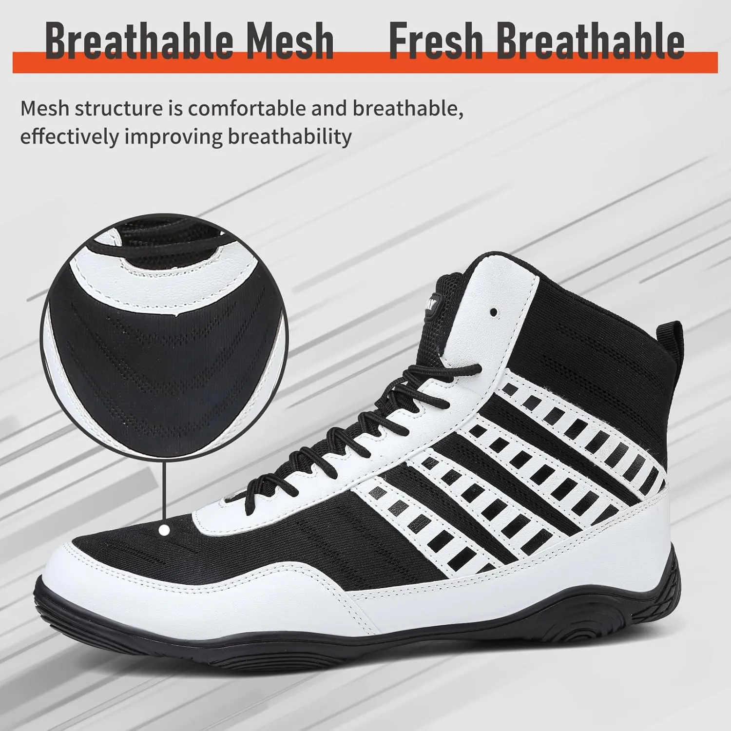 Wrestling Shoes Boxing Shoes for Men Pro Wrestling Boots High Top Fitness Weightlifting Powerlifting Shoes