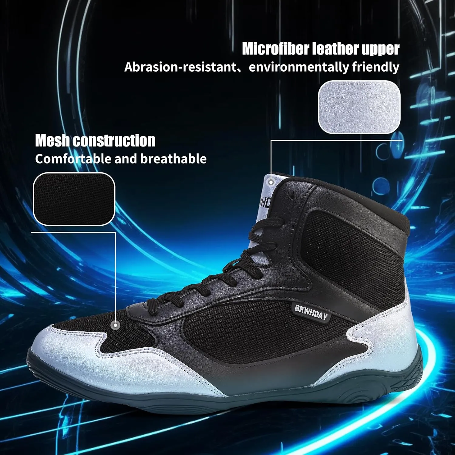 Wrestling Shoes Men Boxing Shoes for Men Pro Wrestling Boots High Top Fitness Weightlifting Powerlifting Shoes