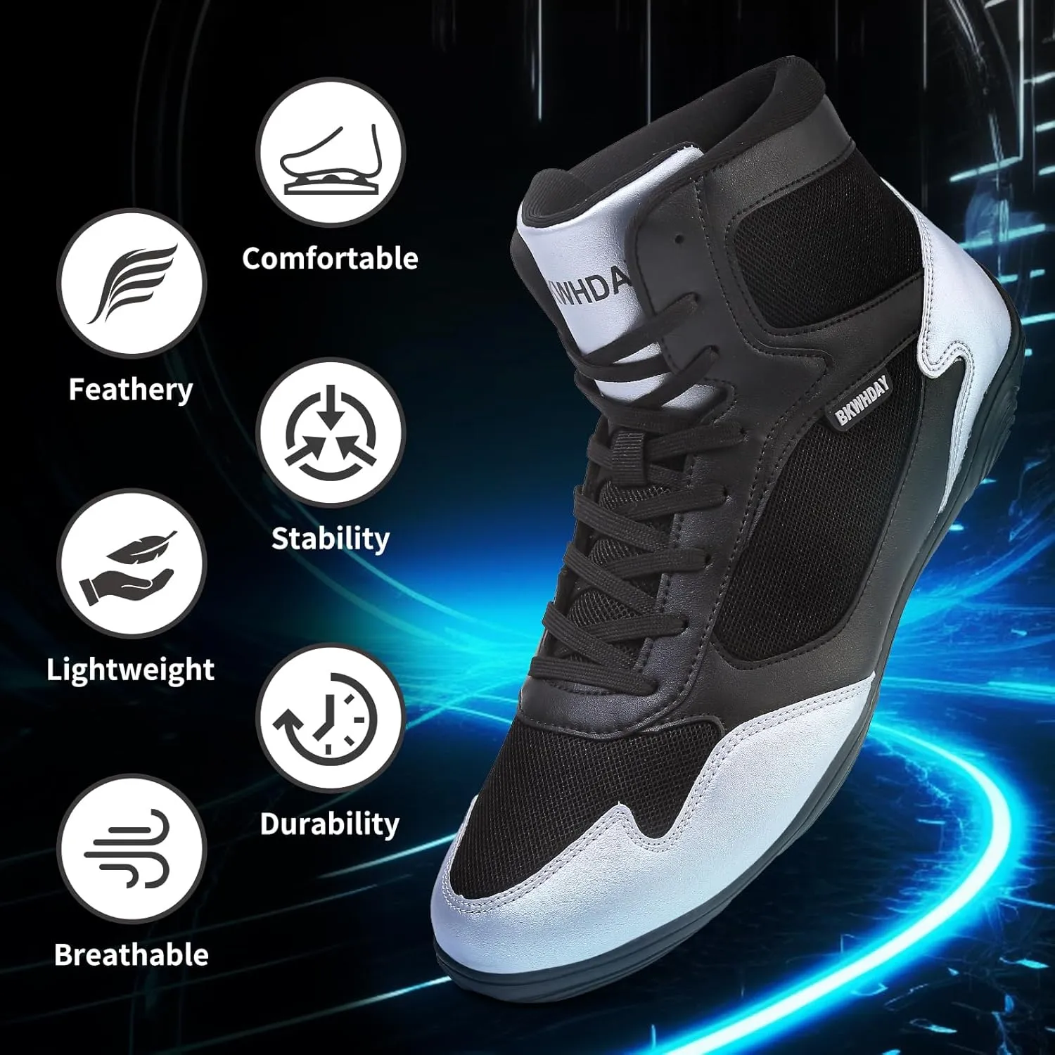 Wrestling Shoes Men Boxing Shoes for Men Pro Wrestling Boots High Top Fitness Weightlifting Powerlifting Shoes