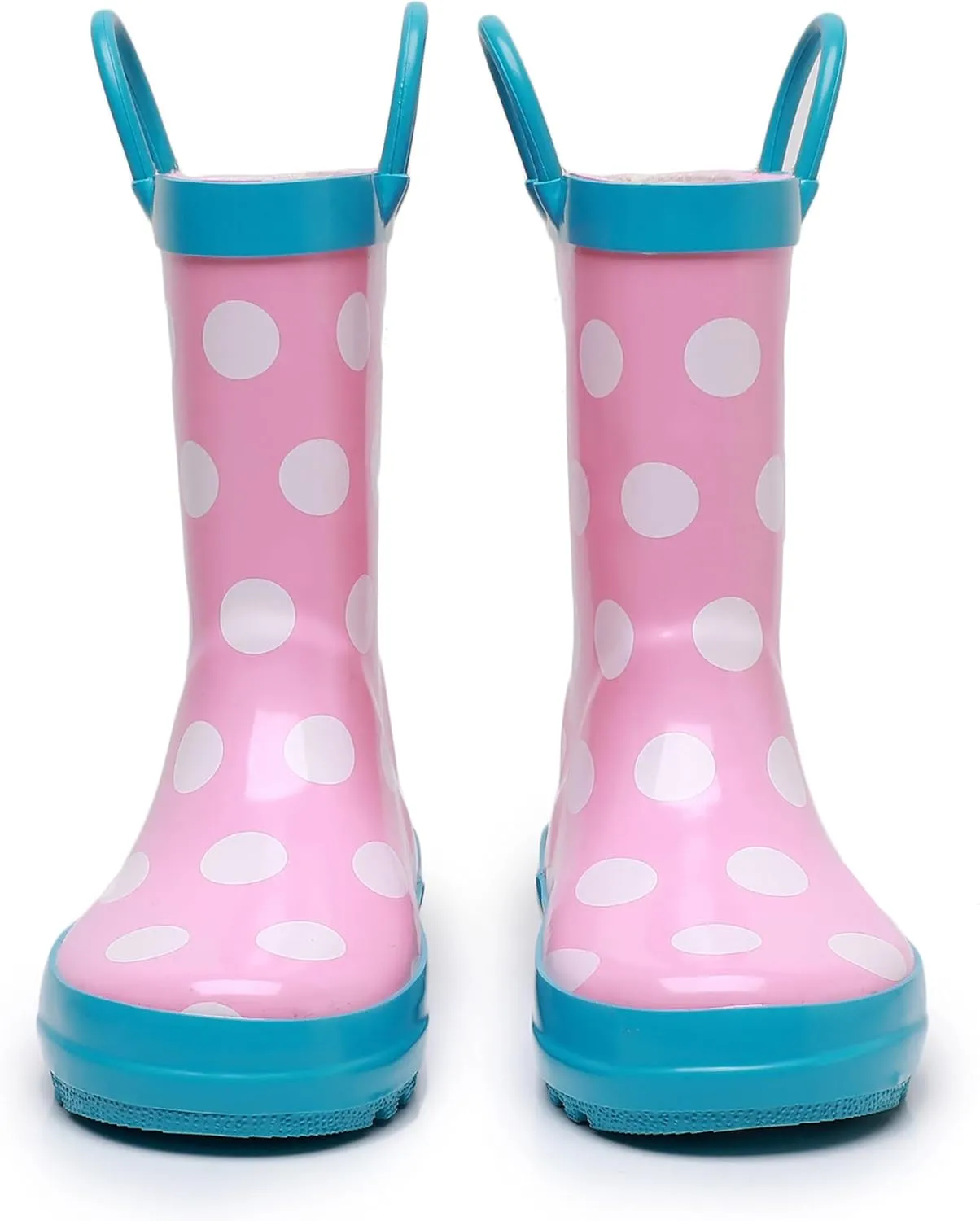 WTW Toddler and Kids Rain Boots Unisex-Child Waterproof Rubber Rain Boots with Easy-On Handles in Fun Patterns for Girls and Boys (Toddler/Little Kid/Big Kid)