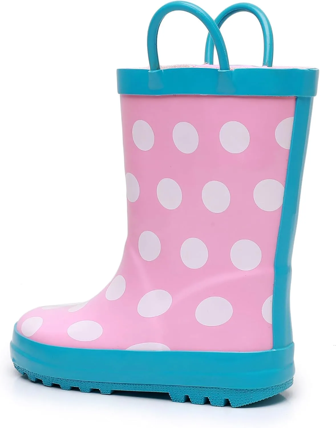 WTW Toddler and Kids Rain Boots Unisex-Child Waterproof Rubber Rain Boots with Easy-On Handles in Fun Patterns for Girls and Boys (Toddler/Little Kid/Big Kid)