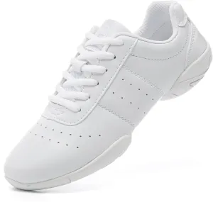 WUIWUIYU Boys Girls Women's Lace Up Aerobics Gymnastics School Cheerleading Dance Sport Shoes Training Sneakers
