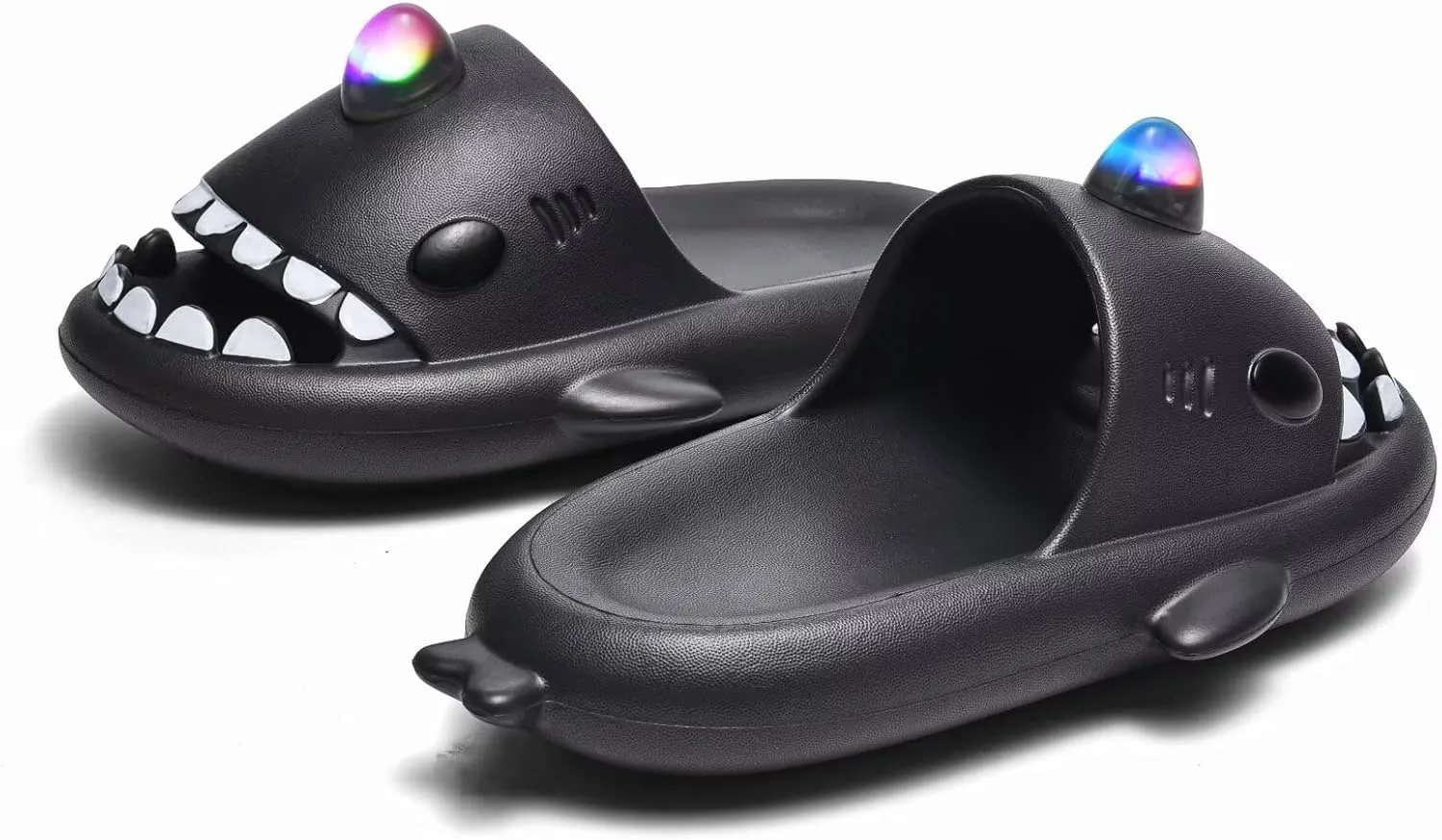 XPKWS Shark Slides Kids Clogs LED Light up Garden Shoes Sharklas Boys Girls Mules Sandals Toddler Slippers Indoor Outdoor Non-slip