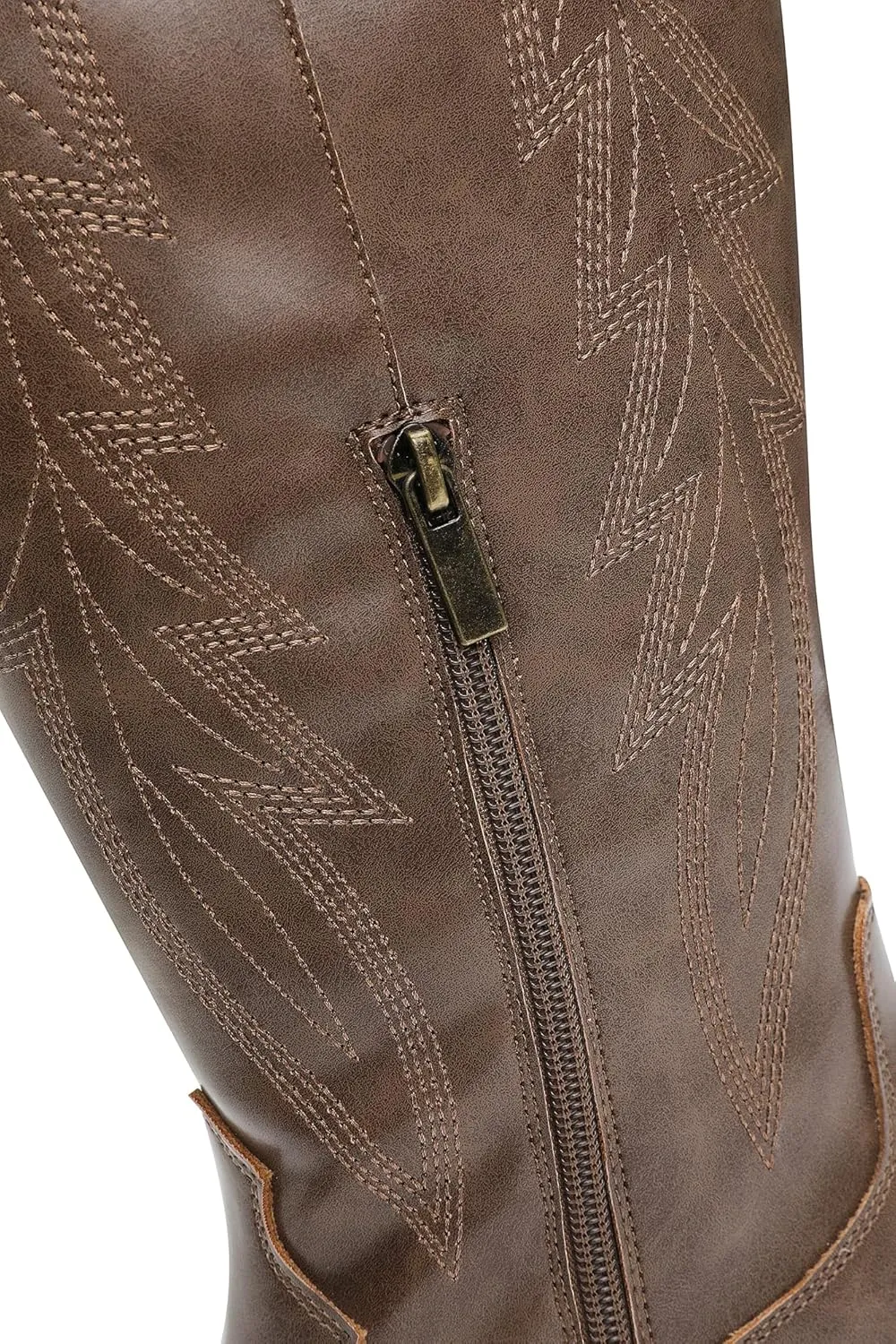 Yawors Westen Cowgirl Boots for Women Pointed Toe Knee High Tall Embroidered Cowboy Boots with Zipper Classic Block Heel for Girls Ladies Fall Winter