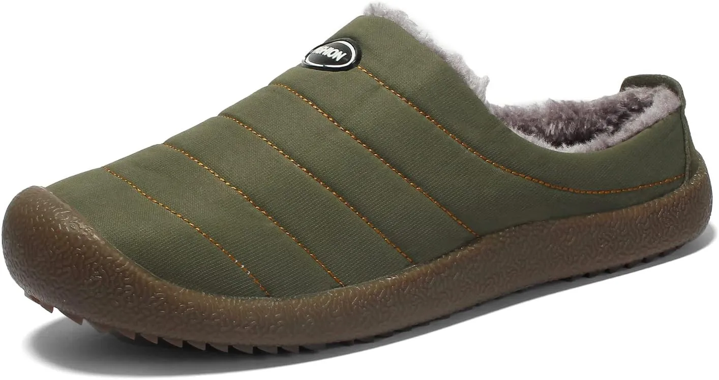 YUKTOPA Men's Women's Clogs House Slippers Waterproof Plush Lined Mules Slip-on Shoes for Winter
