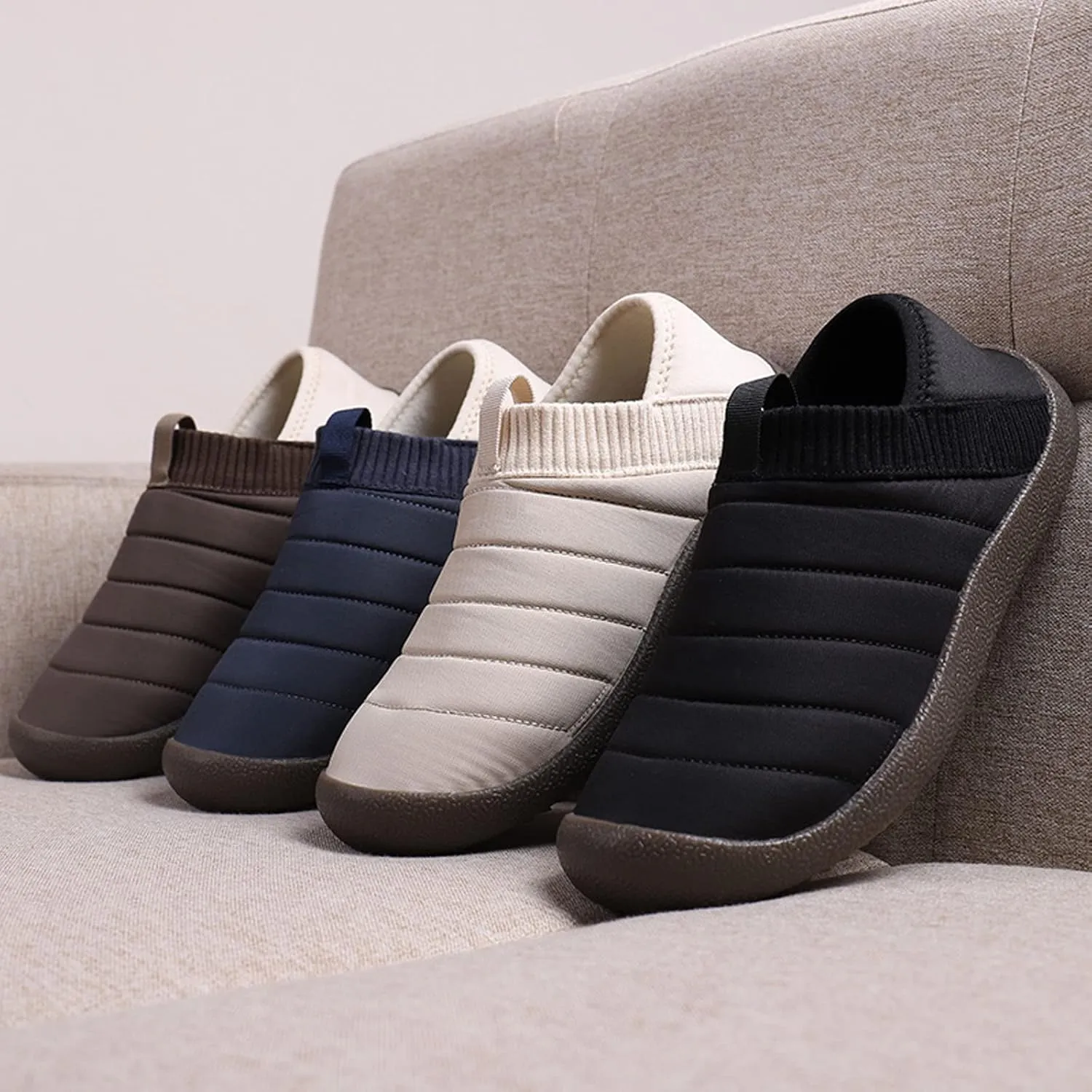 YUKTOPA Men's Women's Clogs House Slippers Waterproof Plush Lined Mules Slip-on Shoes for Winter