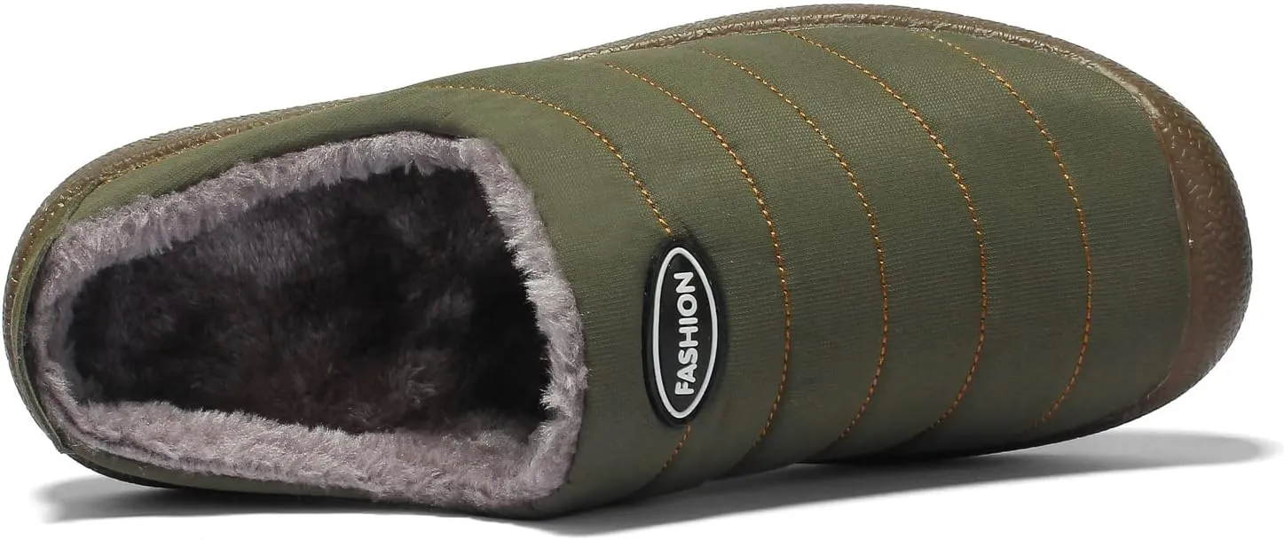 YUKTOPA Men's Women's Clogs House Slippers Waterproof Plush Lined Mules Slip-on Shoes for Winter