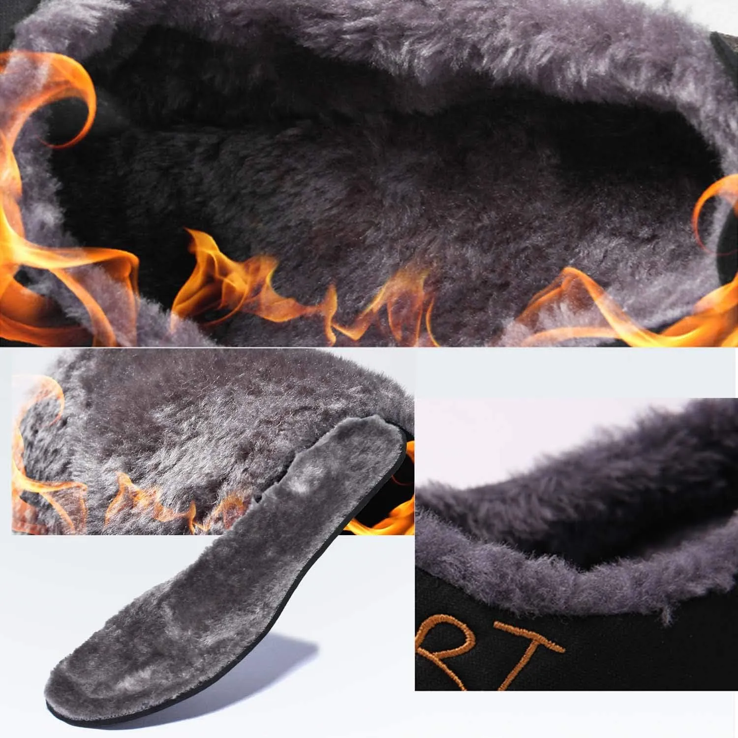 YUKTOPA Men's Women's Clogs House Slippers Waterproof Plush Lined Mules Slip-on Shoes for Winter