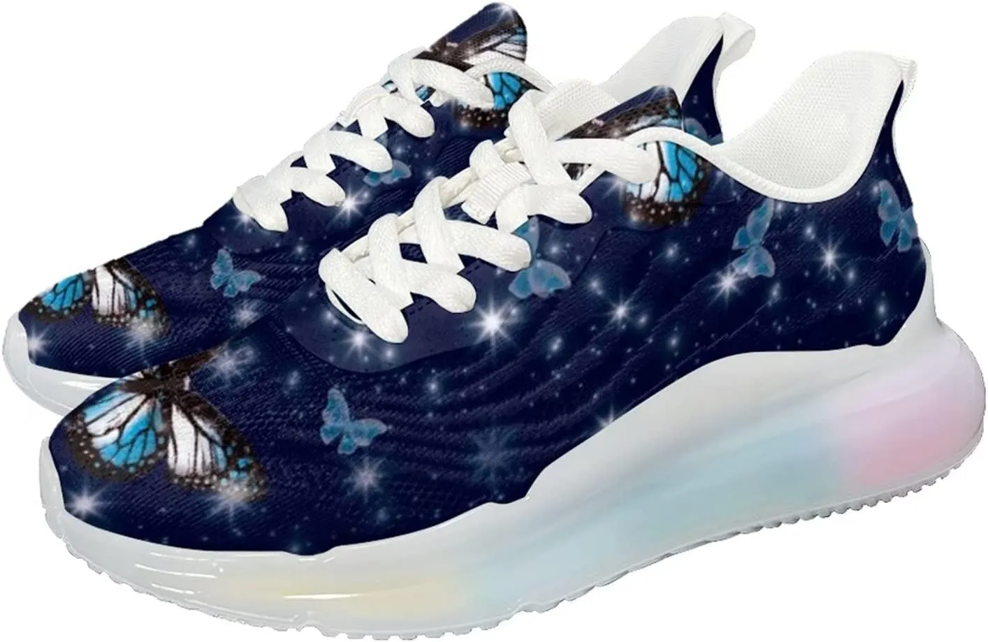 Yzaoxia Sneakers for Women Lightweight Running Sports Shoes Walking Shoes Rainbow Shoes Size 6-11