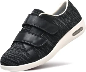 ZGDG Men's Diabetic Edema Shoes Wide Width Walking Shoes with Adjustable Closure Lightweight Non-Slip Sneaker for Swollen Feet Elderly Hammertoe Arthritis Bunions