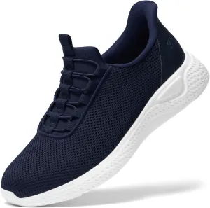ZURIN Mens Slip On Walking Sneakers with Arch Support,Lightweight Breathable Non Slip Tennis Running Shoes for Athletic Workout Gym Work