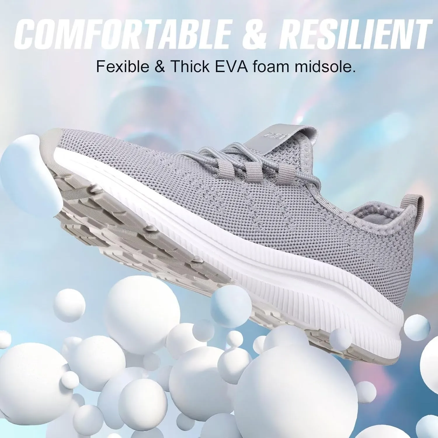 ZYEN Wide Toe Box Shoes Women Non-Slip Ultra Light Running Sneakers Extra Wide Feet Arch Support Walking Shoes Tennis Diabetes Breathable Gym Workouts 6-12