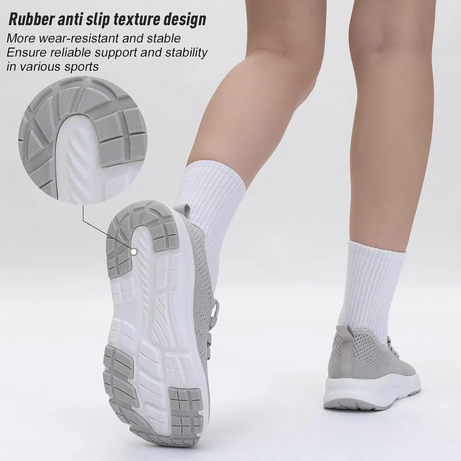 ZYEN Wide Toe Box Shoes Women Non-Slip Ultra Light Running Sneakers Extra Wide Feet Arch Support Walking Shoes Tennis Diabetes Breathable Gym Workouts 6-12